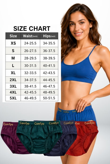 Comfyo Women's Premium Cotton Panty – Pack of 4
