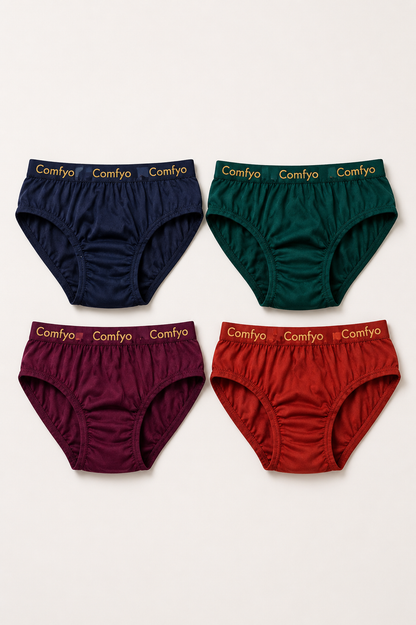 Comfyo Women's Premium Cotton Panty – Pack of 4