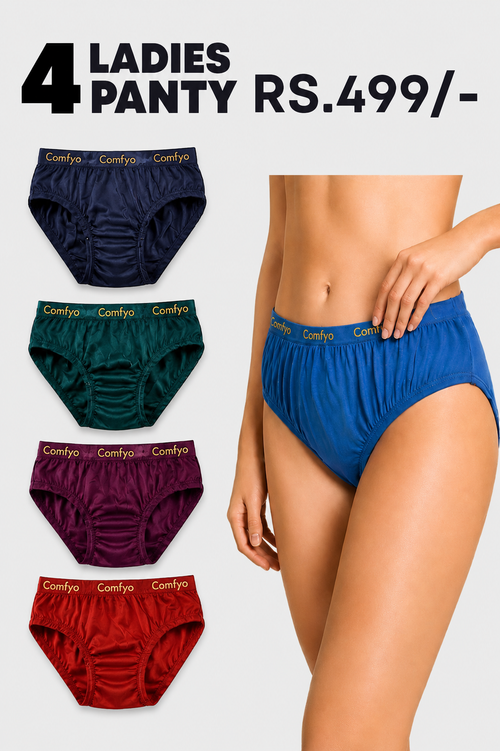 Comfyo Women's Premium Cotton Panty – Pack of 4
