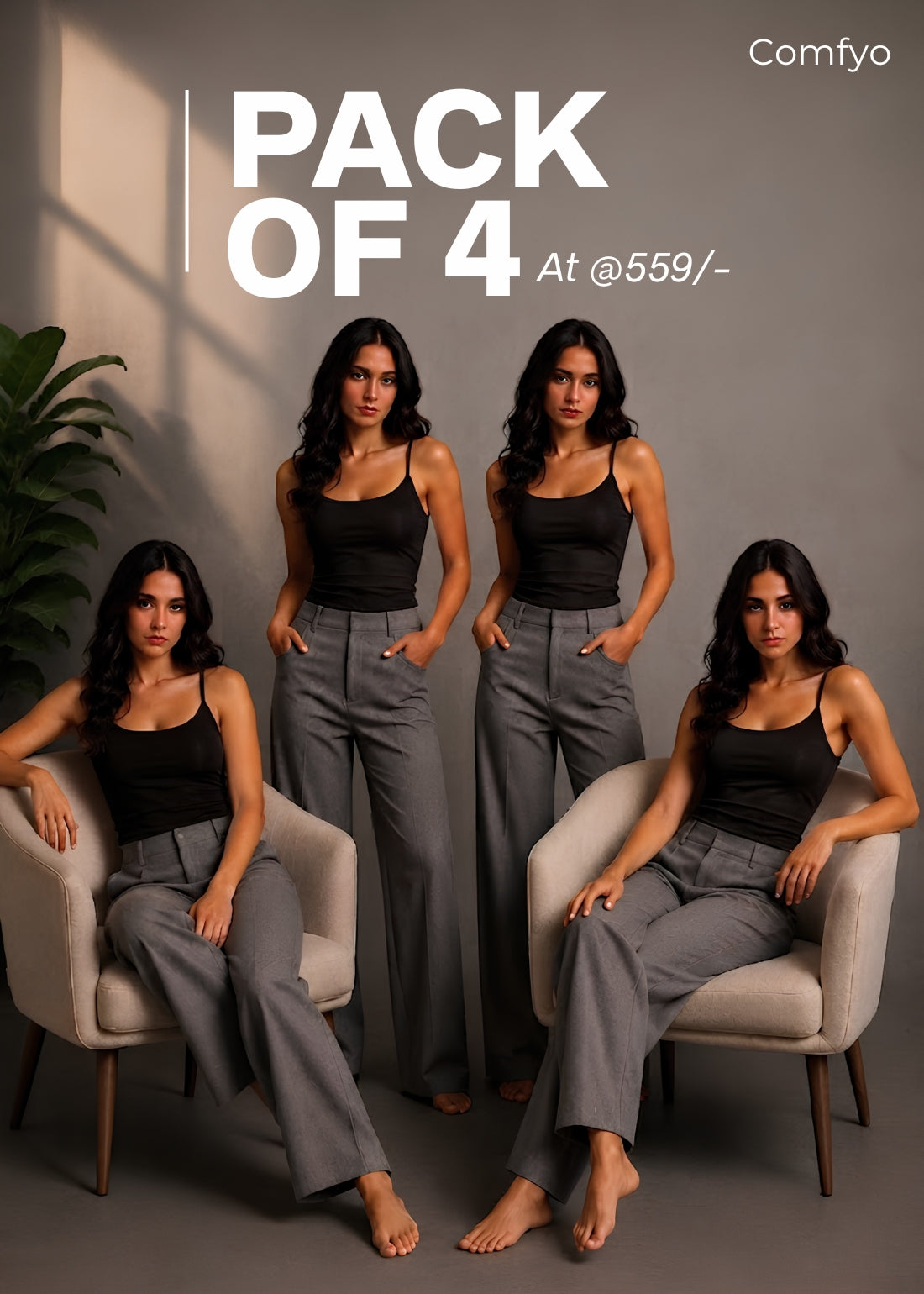 COMFYO Premium Camisole – Pack of 4